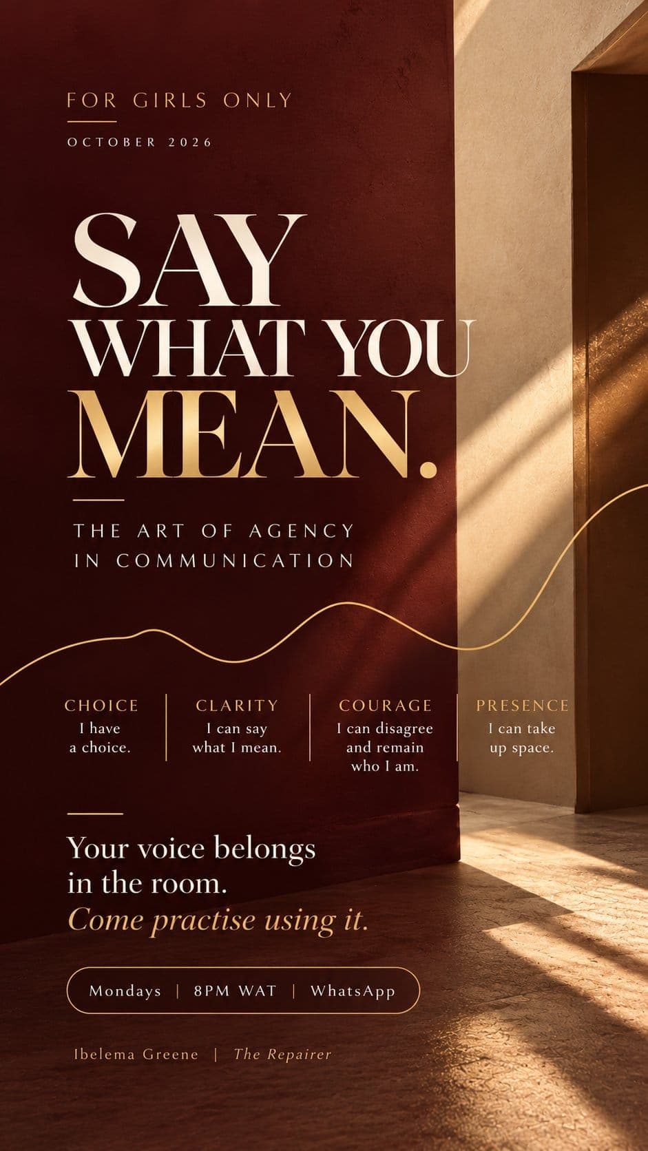 Say What You Mean flyer